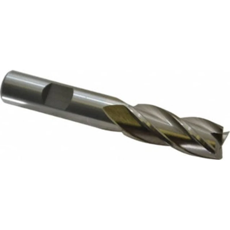 Value Collection 14mm, 1-3/8 LOC, 1/2 Shank Diam, 3-3/8 OAL, 4 Flute, High Speed Steel Square End Mill Single End, Un...